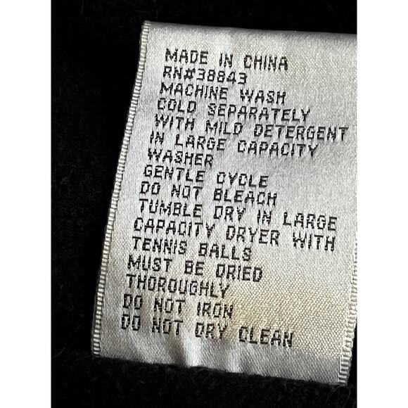 Larry Levine Down Jacket Womens Small Black Puffer Fleece Lined Zip Coat - Picture 10 of 15